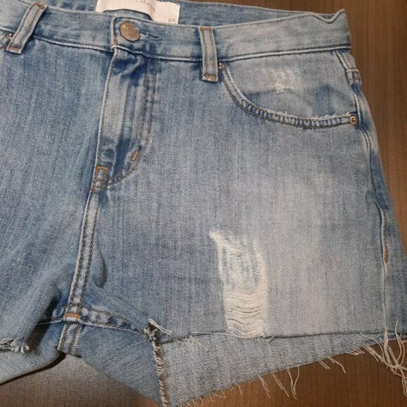 Iro Cutoff Denim Shorts Womens Size 27 Blue Distressed Nalyn Boyfriend Jean - Picture 4 of 13